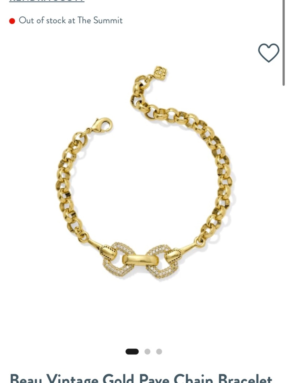 Kendra Scott Beau vintage pave Chain Link Bracelet - Women's Jewelry